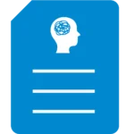 Ikonka dokumentu w której znajduje się ikona głowy z chaosem. Ta ikona ma symbolizować opracowanie metod leczenia. 